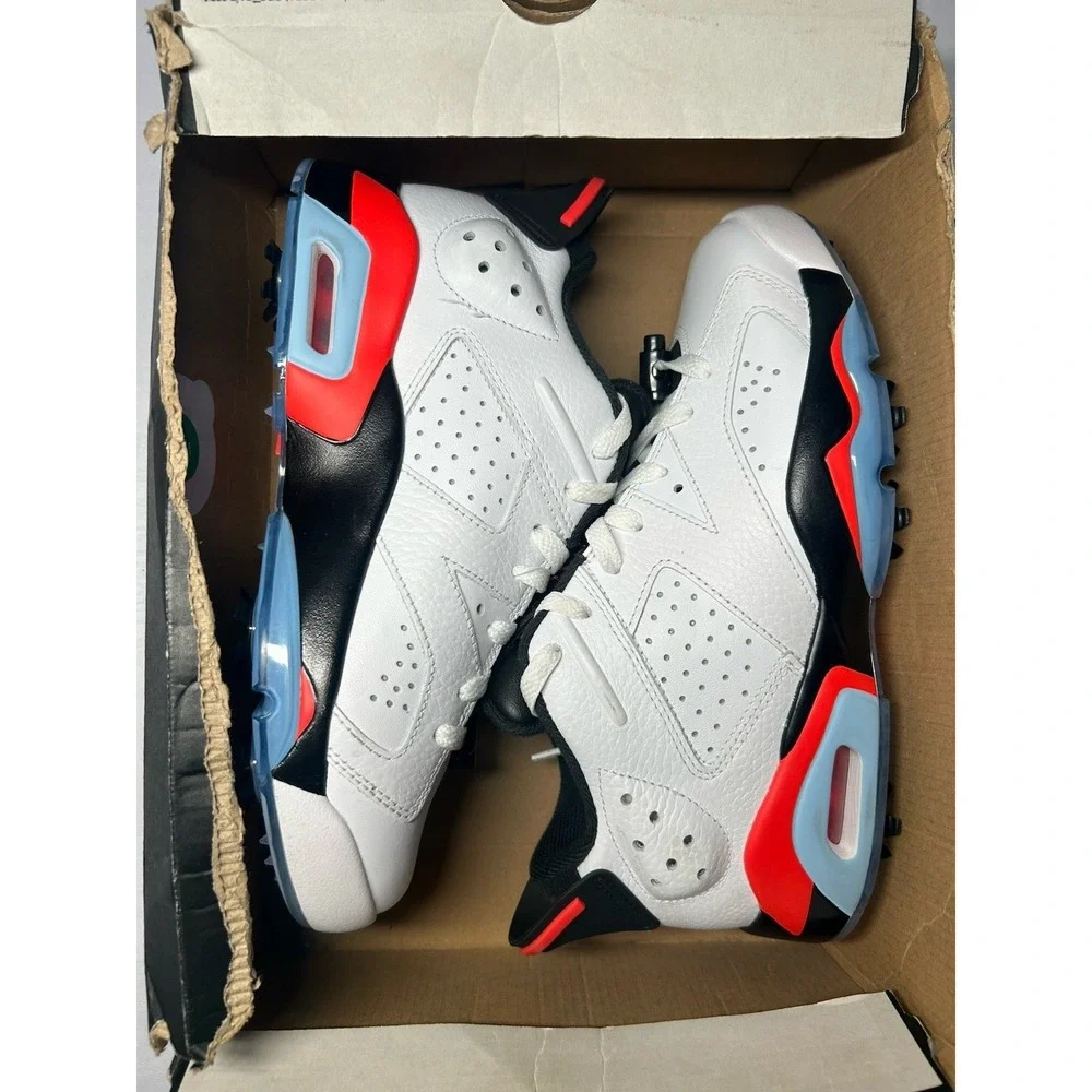 Nike Air Jordan 6 Retro Golf Low White Infrared - Sz 7 - DV1376 106 - New/No Lid